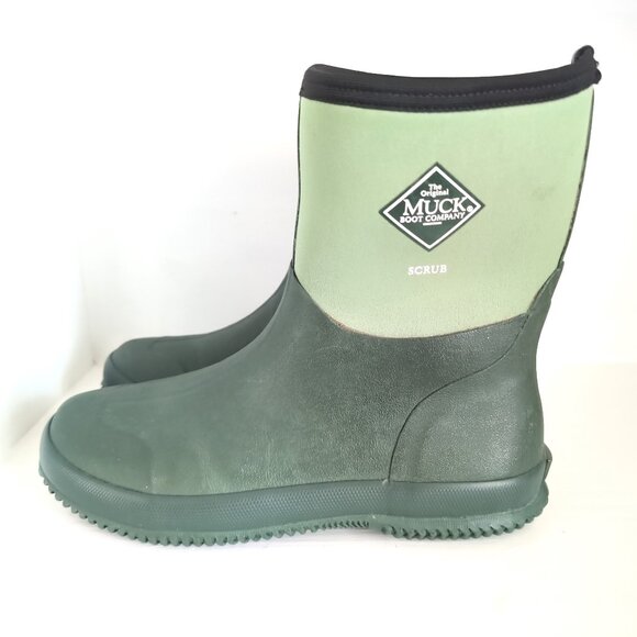 Muck Scrub Mid Boot Green Men's Size 11 Women's 12 Chore - Picture 1 of 9